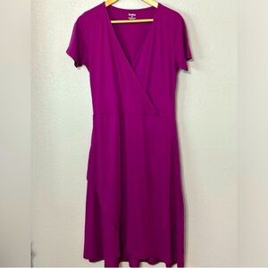 Svaha 100% Organic Cotton Faux Wrap Dress Size Medium